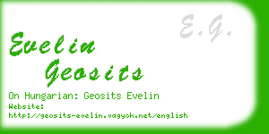 evelin geosits business card